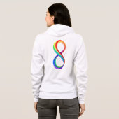 Layered Rainbow Infinity Symbol Hoodie (Schwarz voll)