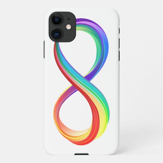 Layered Rainbow Infinity Symbol iPhone Hülle (Rückseite)