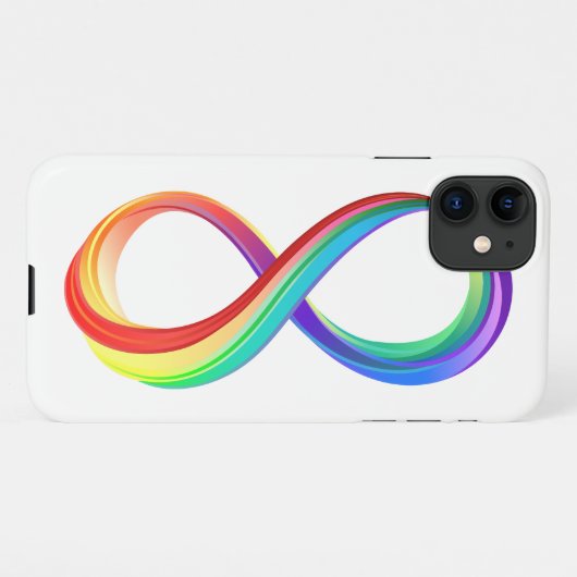 Layered Rainbow Infinity Symbol iPhone Hülle (Rückseite (Horizontal))