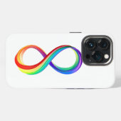 Layered Rainbow Infinity Symbol iPhone Hülle (Rückseite (Horizontal))