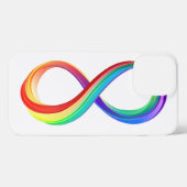 Layered Rainbow Infinity Symbol iPhone Hülle (Rückseite (Horizontal))