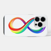 Layered Rainbow Infinity Symbol iPhone Hülle (Rückseite (Horizontal))