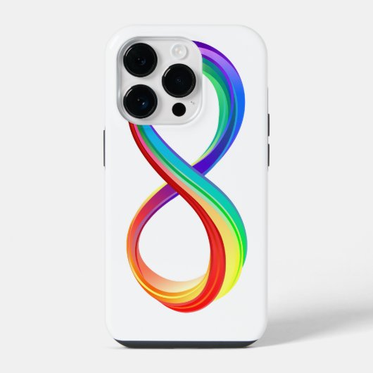 Layered Rainbow Infinity Symbol iPhone Hülle (Rückseite)