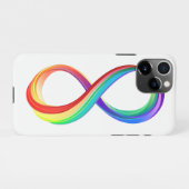 Layered Rainbow Infinity Symbol iPhone Hülle (Rückseite (Horizontal))