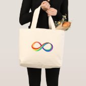 Layered Rainbow Infinity Symbol Jumbo Stoffbeutel (Vorderseite (Produkt))