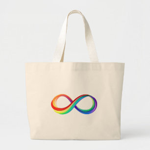 Layered Rainbow Infinity Symbol Jumbo Stoffbeutel