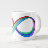 Layered Rainbow Infinity Symbol Jumbo-Tasse (Vorderseite Rechts)