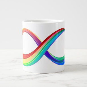 Layered Rainbow Infinity Symbol Jumbo-Tasse
