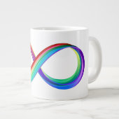 Layered Rainbow Infinity Symbol Jumbo-Tasse (Vorderseite Rechts)