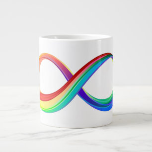 Layered Rainbow Infinity Symbol Jumbo-Tasse