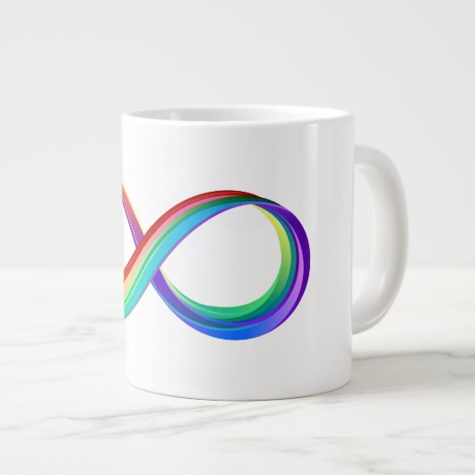 Layered Rainbow Infinity Symbol Jumbo-Tasse (Vorderseite Rechts)