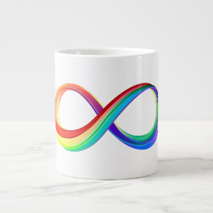Layered Rainbow Infinity Symbol Jumbo-Tasse