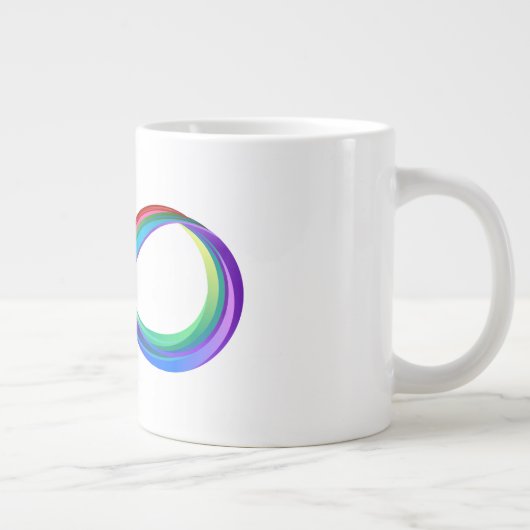 Layered Rainbow Infinity Symbol Jumbo-Tasse (Rechts)