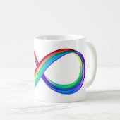 Layered Rainbow Infinity Symbol Kaffeetasse (VorderseiteRechts)