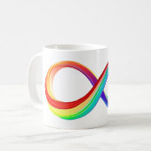 Layered Rainbow Infinity Symbol Kaffeetasse (Vorderseite Links)