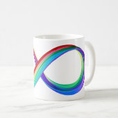 Layered Rainbow Infinity Symbol Kaffeetasse (VorderseiteRechts)