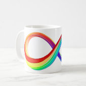 Layered Rainbow Infinity Symbol Kaffeetasse (Vorderseite Links)