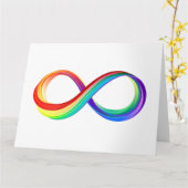 Layered Rainbow Infinity Symbol Karte (Gelbe Blume)