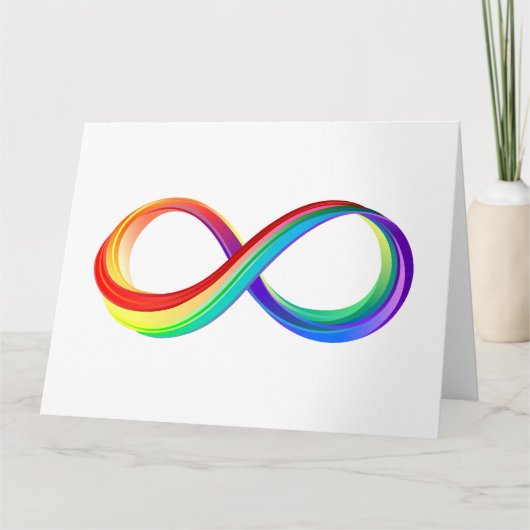 Layered Rainbow Infinity Symbol Karte (Vorderseite)