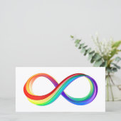 Layered Rainbow Infinity Symbol Karte (Stehend Vorderseite)