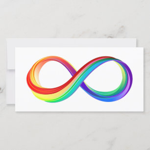 Layered Rainbow Infinity Symbol Karte