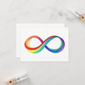 Layered Rainbow Infinity Symbol Karte (Vorderseite/Rückseite Beispiel)