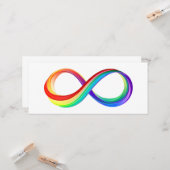 Layered Rainbow Infinity Symbol Karte (Vorderseite/Rückseite Beispiel)