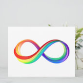 Layered Rainbow Infinity Symbol Karte (Stehend Vorderseite)