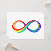 Layered Rainbow Infinity Symbol Karte (Vorderseite/Rückseite Beispiel)