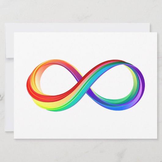Layered Rainbow Infinity Symbol Karte (Vorderseite)
