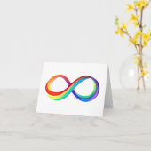 Layered Rainbow Infinity Symbol Karte (Gelbe Blume)
