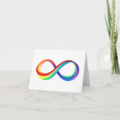 Layered Rainbow Infinity Symbol Karte (Vorderseite)