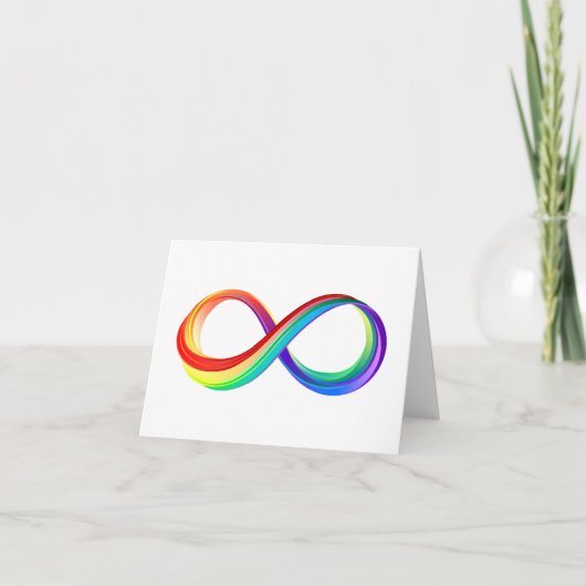 Layered Rainbow Infinity Symbol Karte (Vorderseite)