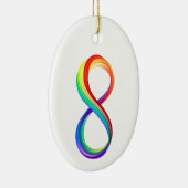 Layered Rainbow Infinity Symbol Keramik Ornament (Rechts)