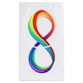Layered Rainbow Infinity Symbol Kleine Geschenktüte (Rückseite)