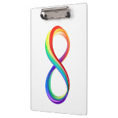 Layered Rainbow Infinity Symbol Klemmbrett (Links)