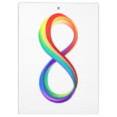 Layered Rainbow Infinity Symbol Klemmbrett (Rückseite)