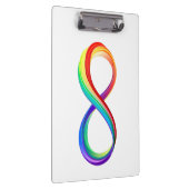 Layered Rainbow Infinity Symbol Klemmbrett (Rechts)