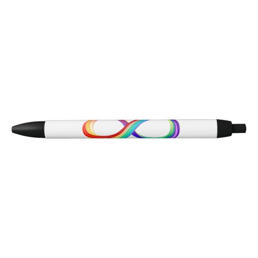 Layered Rainbow Infinity Symbol Kugelschreiber (Vorderseite)