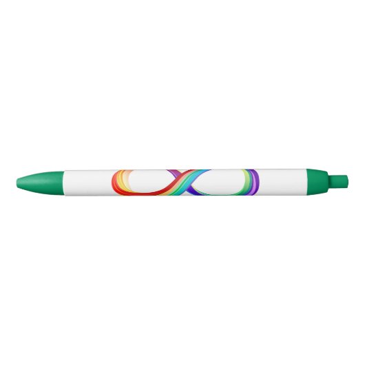 Layered Rainbow Infinity Symbol Kugelschreiber (Vorderseite)