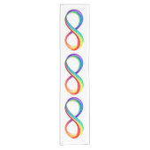 Layered Rainbow Infinity Symbol Kurzer Tischläufer (Vorderseite)