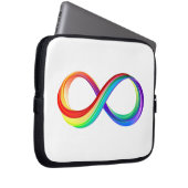 Layered Rainbow Infinity Symbol Laptopschutzhülle (Vorne Rechts)