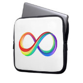 Layered Rainbow Infinity Symbol Laptopschutzhülle (Vorderseite Links)