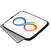 Layered Rainbow Infinity Symbol Laptopschutzhülle (Vorne Knopf)