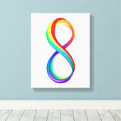 Layered Rainbow Infinity Symbol Leinwanddruck (Insitu (Holzboden))