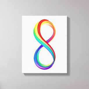 Layered Rainbow Infinity Symbol Leinwanddruck