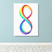 Layered Rainbow Infinity Symbol Leinwanddruck (Insitu (Holzboden))