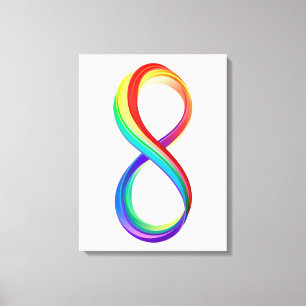 Layered Rainbow Infinity Symbol Leinwanddruck