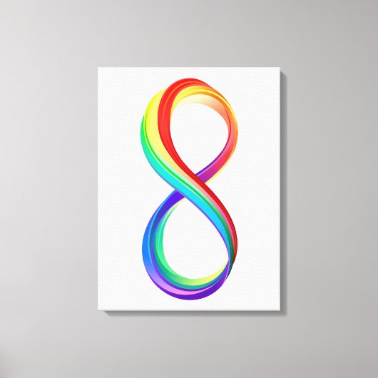 Layered Rainbow Infinity Symbol Leinwanddruck (Vorderseite)