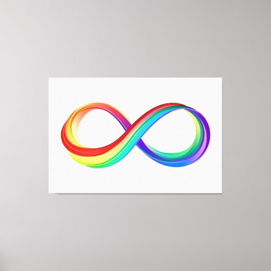 Layered Rainbow Infinity Symbol Leinwanddruck (Vorderseite)